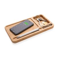 ORGANIZER BAMBU CON CARICATORE WIRELESS